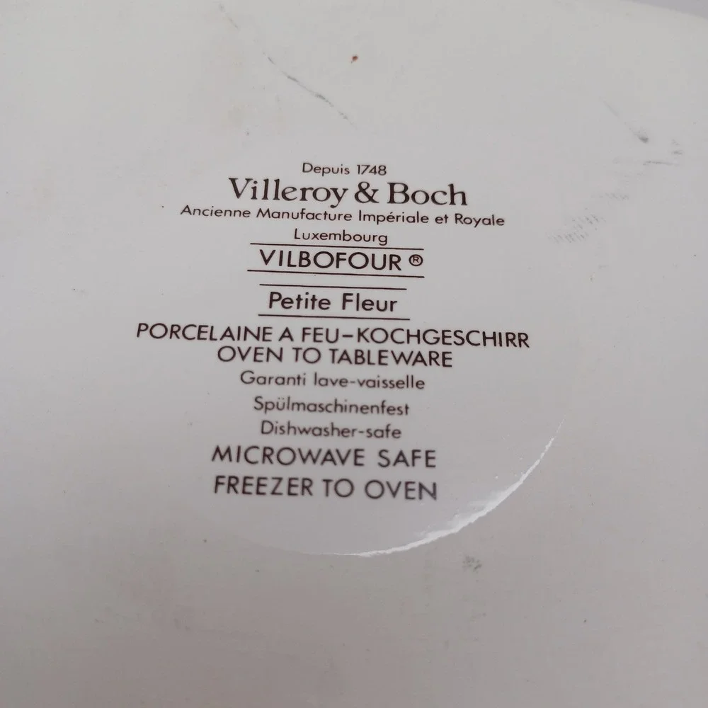 Villeroy & Boch Petite Fleur Vilbofour Oval Baker Porcelain Floral Casserole 10